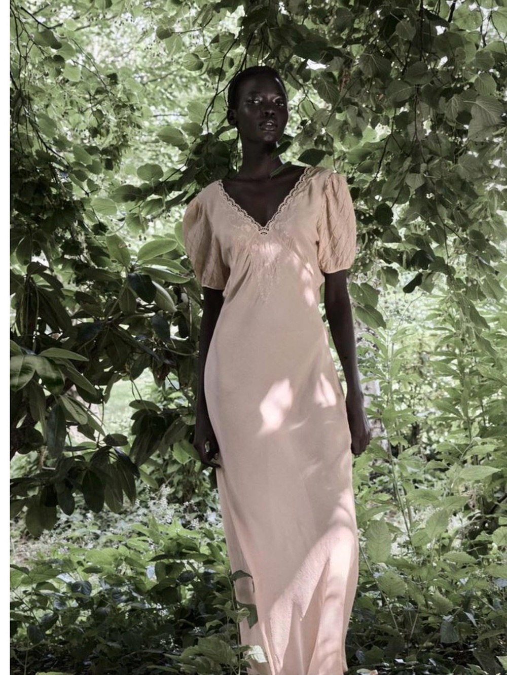 Zara Pale Pink Long Sleeve Maxi Dress